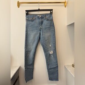 Levi's Blue Skinny Jeans with Distressed Details